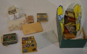 Various cigarette cards, decoupage cigar case labels,