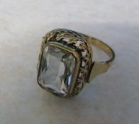 Tested as 9ct gold dress ring size O total weight 3g