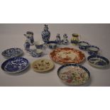 Various Oriental ceramics including plates,
