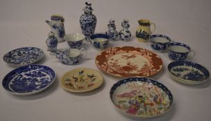 Various Oriental ceramics including plates,