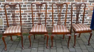 4 drop seat Queen Anne style dining chairs