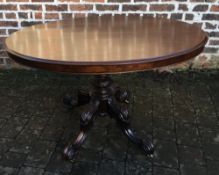 Victorian mahogany tilt top loo table