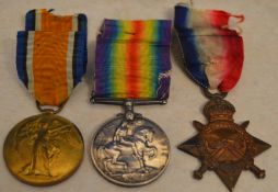 WWI medal trio attributed to R4-062783 Pte H Carr, ASC (Army Service Corps,