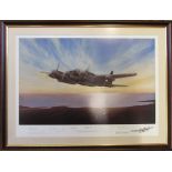 Limited edition Artist Proof by Malcolm Kinnear 19/20 'Mosquito Coast' signed by eight Mosquito