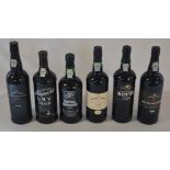 6 bottles of port including Martinez Late Bottled Vintage Port 2003, Porto Niepoort 1998,