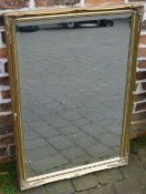 Large gilt framed rectangular wall mirror