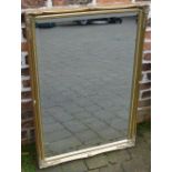 Large gilt framed rectangular wall mirror