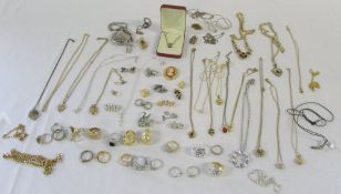 Various costume jewellery inc some silver