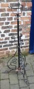 Victorian wrought iron paraffin lamp stand