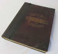 Bacon's new large scale Atlas of London and suburbs 1909 (af) (significant water damage to rear of