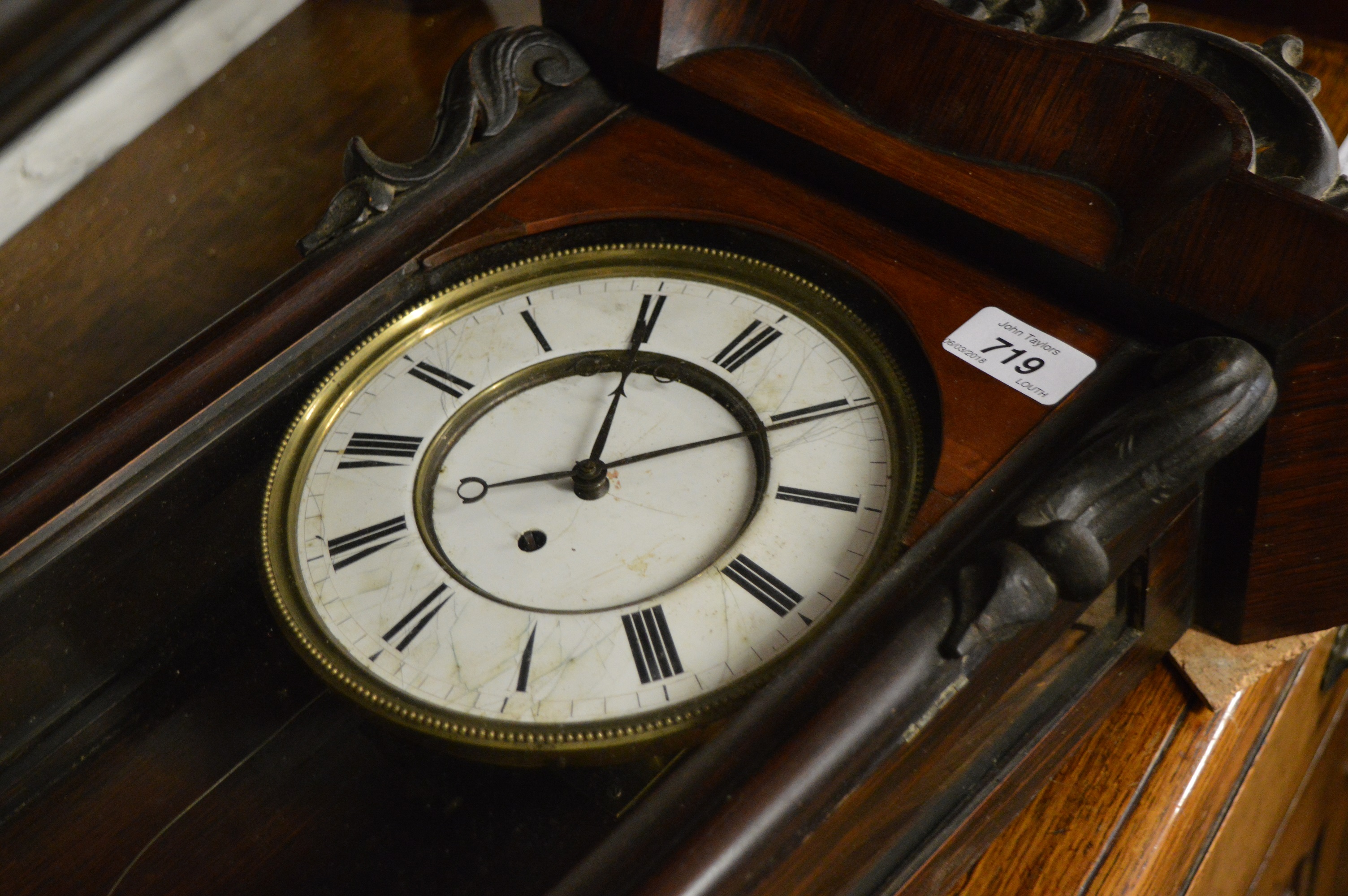 Vienna regulator wall clock in a mahogany case H 108cm - Image 2 of 3