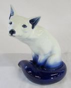 Royal Doulton large blue flambe fox H 23 cm