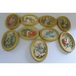 9 Border Fine Arts Beatrix Potter wall plaques (some with boxes)