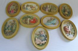 9 Border Fine Arts Beatrix Potter wall plaques (some with boxes)