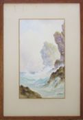 Watercolour of a seascape by A Clarence 32 cm x 44 cm