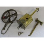 Brass bottle jack by John Linwood with key