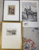 3 signed etchings