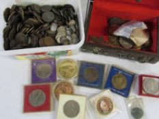 2 boxes of assorted coins