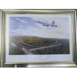 Limited edition Artist Proof print no 25/50 by Stephen Brown 'Concorde - The Homecoming' complete