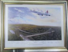 Limited edition Artist Proof print no 25/50 by Stephen Brown 'Concorde - The Homecoming' complete
