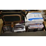 Ultrasonic cleaner, various DVDs, VHS-C camcorder,