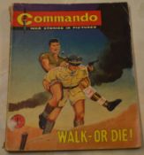 A rare Commando War Stories In Pictures No 1 'Walk or Die!' comic