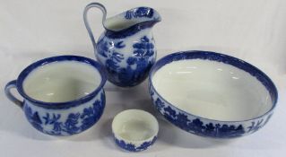 Royal Doulton 'Willow' toilet set (chamber pot af)