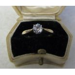 18ct gold diamond solitaire approx 0.