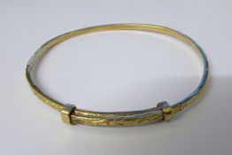 14ct gold christening bracelet weight 5.