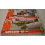 Airfix model kits 1:24 Hawker Hurricane MK1 & a Supermarine Spitfire MKVb