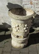Composite stone garden planter / urn H 66 cm