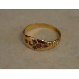 15ct gold ring with missing stones, total approx weight 1.
