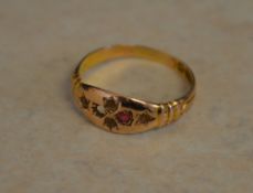 15ct gold ring with missing stones, total approx weight 1.