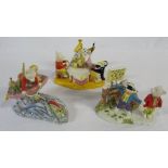 3 limited edition boxed Royal Doulton Rupert figurines - Rupert and the king ,
