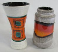 2 West German studio pottery vases