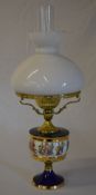 Paraffin lamp with classical figure decoration converted to electricity