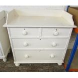 Victorian painted pine chest of drawers/washstand