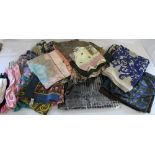 Assorted ladies gloves and scarves inc silk & Pashmena