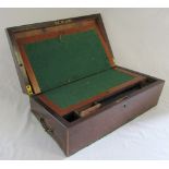 Victorian writing slope with side drawer L 46 cm