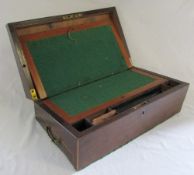 Victorian writing slope with side drawer L 46 cm