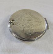 Silver wafer box with gilt interior London 1990 weight 1.
