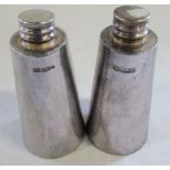 2 silver water/oil bottles (1 af - no base) Sheffield 1994 total weight 5.