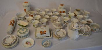 Large quantity of mixed dinner / tea services including Royal Worcester, Royal Albert,