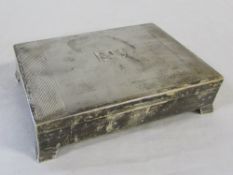 Silver cigarette case with double wooden interior Sheffield 1958 L 16.