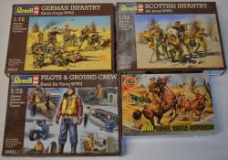 Revell 1:72 figure model packs including German Infantry Africa Corps WWII,