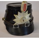 Post war German Police shako with Berlin insignia depicting the coat of arms of West Berlin inside