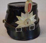 Post war German Police shako with Berlin insignia depicting the coat of arms of West Berlin inside