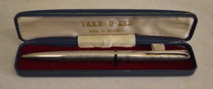 Boxed silver 'Yard-O-Led' ball point pen,