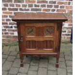 Late Victorian cabinet with panels depicting birds (repair to legs)