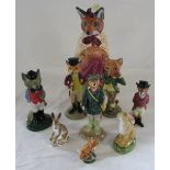 Assorted fox and hare figurines inc Beswick, Royal Doulton,